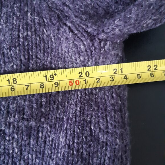 Le 31 by Simons SZ M Chunky Men's Turtleneck Sweater Blue w/White Fleck - Picture 6 of 13